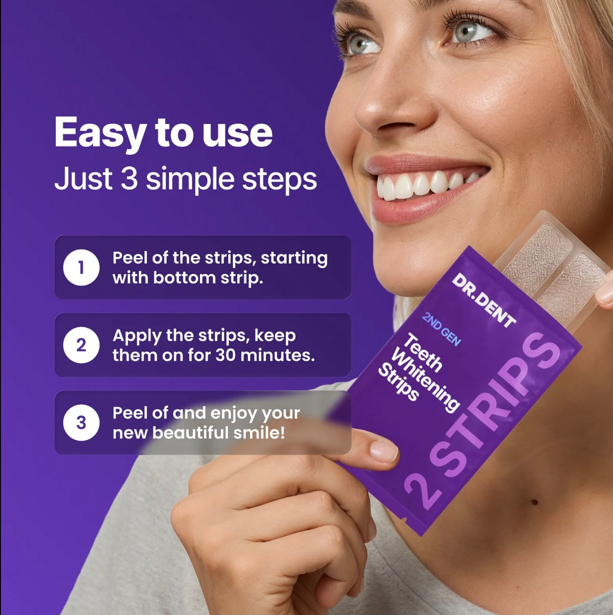 DR DENT- Purple Teeth Whitening Strips